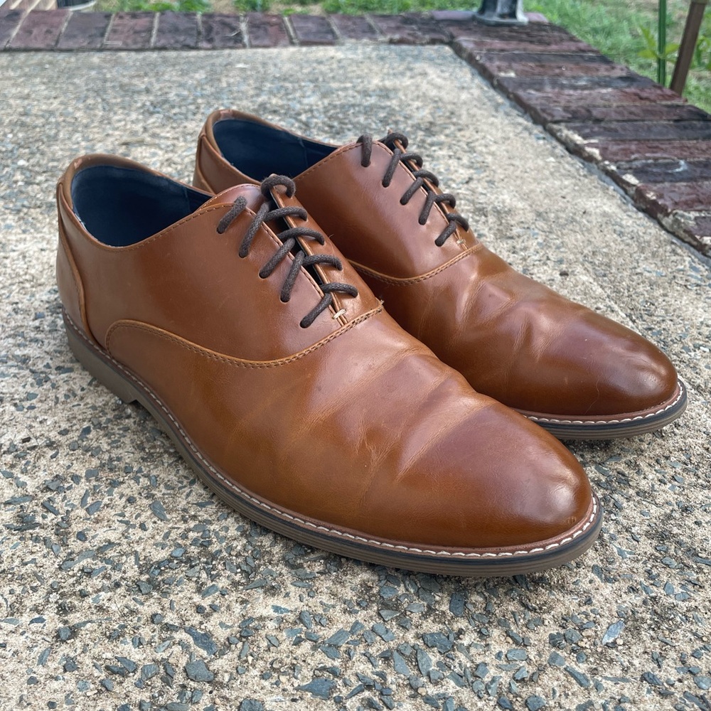 Cognac Steve Madden Plain Toe Oxford